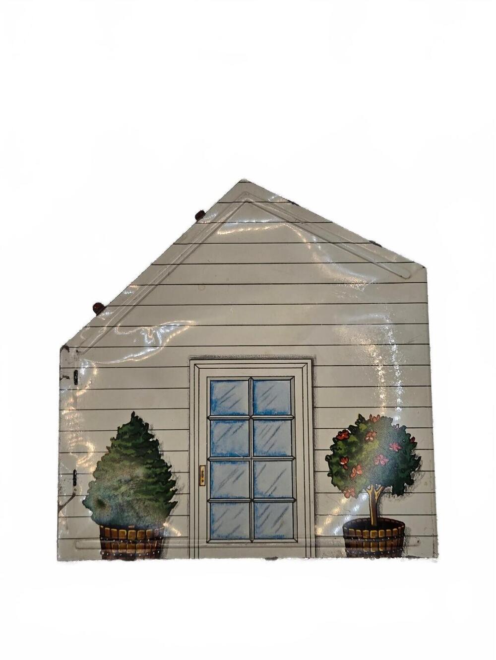 Vintage Marx Metal Dollhouse Wall for Colonial House